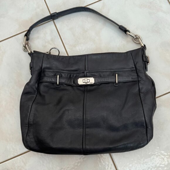 Coach Black Leather Shoulder Bag with Slouchy Silhouette - Used - Picture 2 of 15